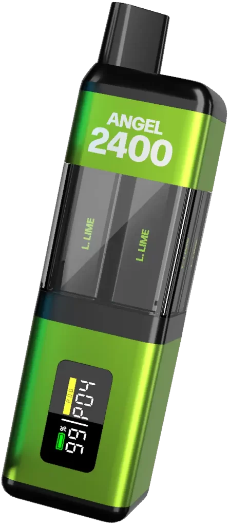 A green Angel 4in1 L. Lime rechargeable vape device in a slightly tilted version